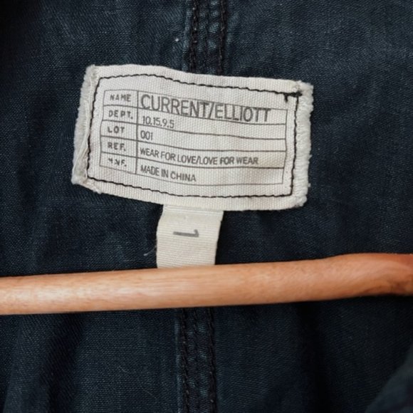 Current/Elliott The Oversized Smock Dress in Asphalt - Picture 7 of 7